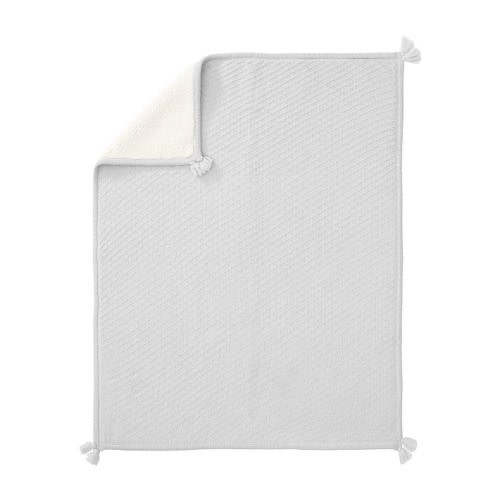 Luxe Cable-Knit Sherpa Baby Blanket