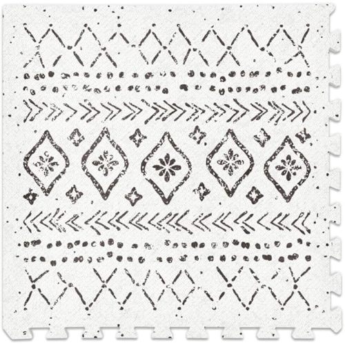 Lillefolk Baby Play Mat for Floor – 4x6ft Boho | Soft Non Toxic Premium EVA Foam Tiles for Tummy Time, Crawling & Playroom – Waterproof Interlocking Floor Mat for Babies & Toddlers (6 Tiles)
