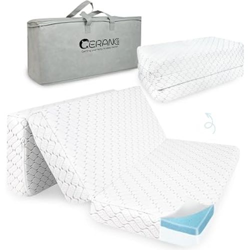 Pack and Play Mattress, 38"x26"x3" Soft & Firm Dual-Sided Memory Foam Pack N Play Mattresses Pad with Carry Bag, Baby Travel Mattress for Pack N Play with Washable Cover