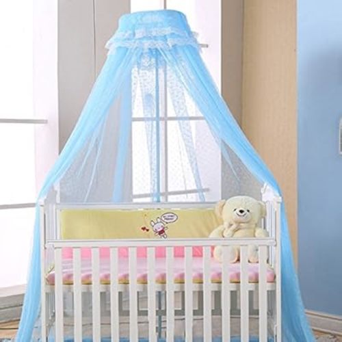 Baby Mosquito Net Baby Toddler Bed Crib Dome Canopy Netting (Blue)