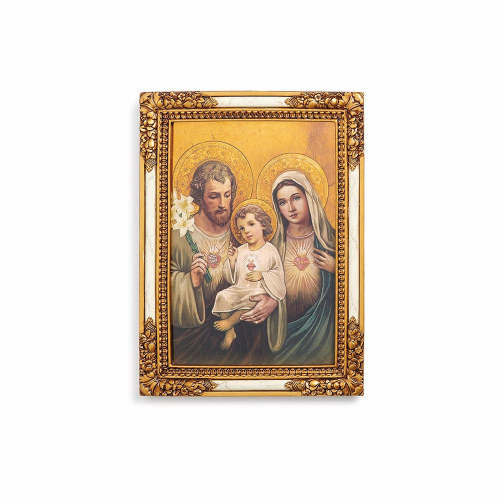 Three Hearts Holy Family Framed Print - 7"