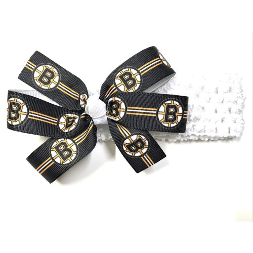 Baby Girl Boston Bruins Headband Bruins Hockey Hair Bow For Newborn Girl