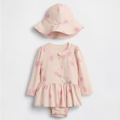 Baby Strawberry Rash Guard Swim Set