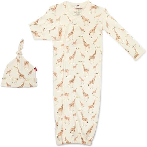 Magnetic Me Organic Cotton Newborn Sleeper Gown & Hat Set | Super Soft Organic Cotton Fabric Sleep Sack