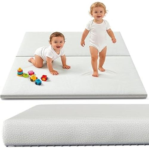 Baby Mat for Floor 59x59 Inch - Thick 1.3‘’ Waterproof Floor Mat for Crawling, Non-Toxic with Machine Washable Cover for Toddlers Infants Boys Girls