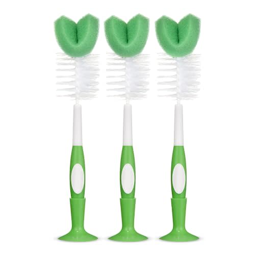 Amazon Basics Bottle Brush (Pack of 3), White (Previously Mama Bear)
