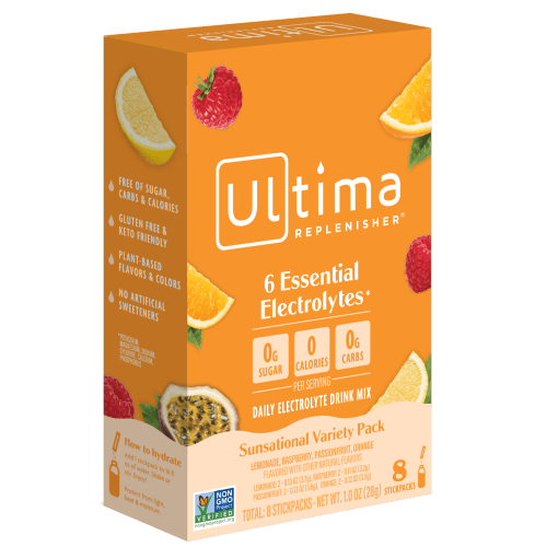 Ultima Replenisher, Sunsational Variety Pack, 8 Count, Electrolyte Supplement