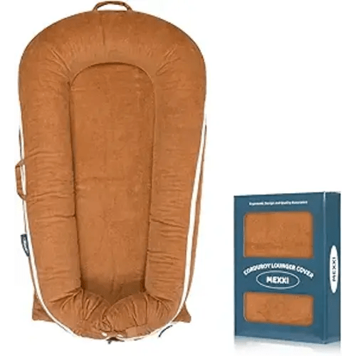 Corduroy Baby Nest Cover for Dockatot Deluxe+ Docks | MEXXI Hypoallergenic Cotton Newborn Lounger Cover | (Cover Only) (Brown)