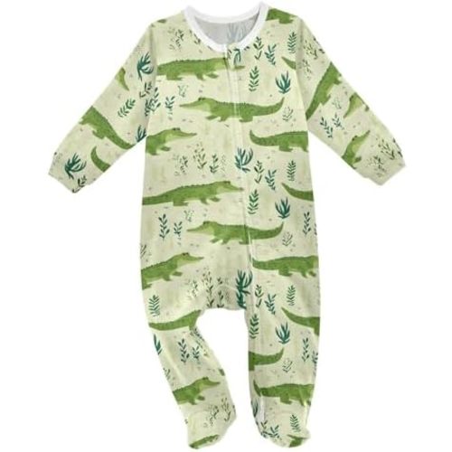 Dussdil Baby One-Piece Footies Newborn Rompers Pajamas Cotton Footed Pjs for Sleep Play Boys Girls