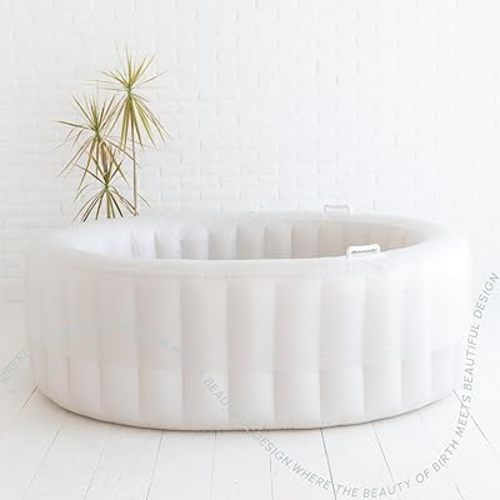 Earthside Birth Pool I Birth Pool, Comfort for Home Water Birth Kit | Doula & Midwife Approved in Marshmallow White I Portable and Easy to Set up (Ultra Large)
