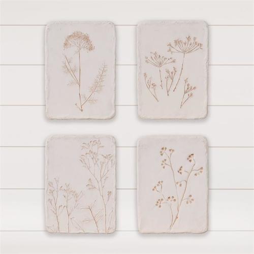 Pressed Flower Plaque (S/4)