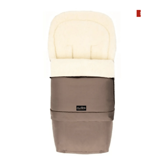 Beige Organic Wool Adjustable Footmuff | Cover Baby LLC
