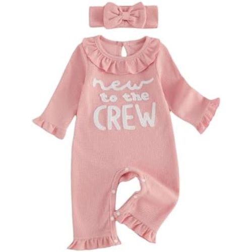 Sejardin Newborn Infant Baby Girl Romper Fall Clothes Letter Print Jumpsuit