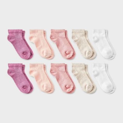 Baby 10pk Solid Socks - Cat & Jack™ Pink 6-12M