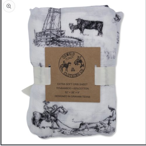 Heaven on Earth Bamboo Muslin Crib Sheet – Cowkid Clothing Company