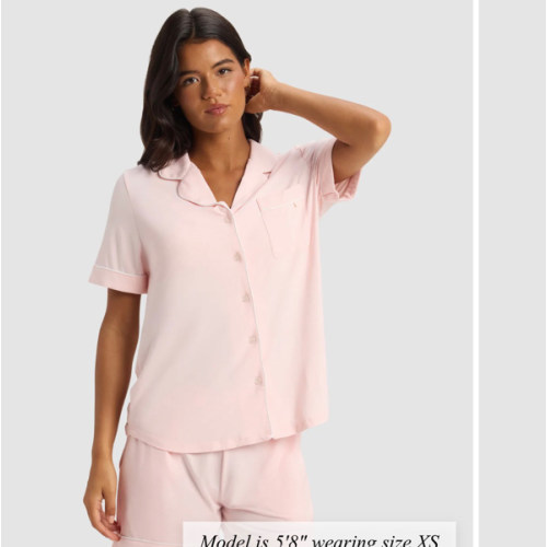 Women's Bamboo Stretch-Knit Short Sleeve Pajama Top
