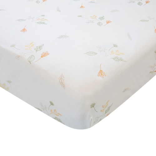 Willow Fitted Crib Sheet (Dainty Leaf)