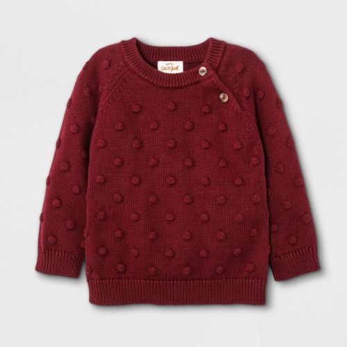 Baby Bobble Pullover Sweater - Cat & Jack™ Maroon