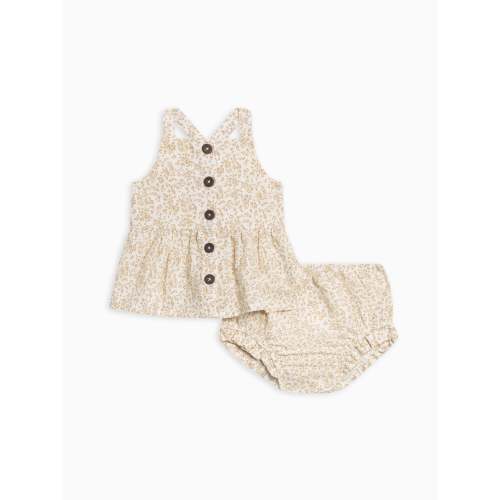 Birdie Linen Ruffle Tank Set