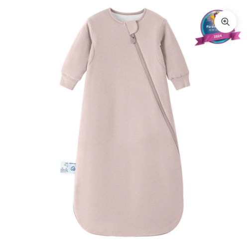 Warm Long Sleeve Sleep Sack 2.5 TOG - Organic Cotton & Camel Wool - Dusty Pink