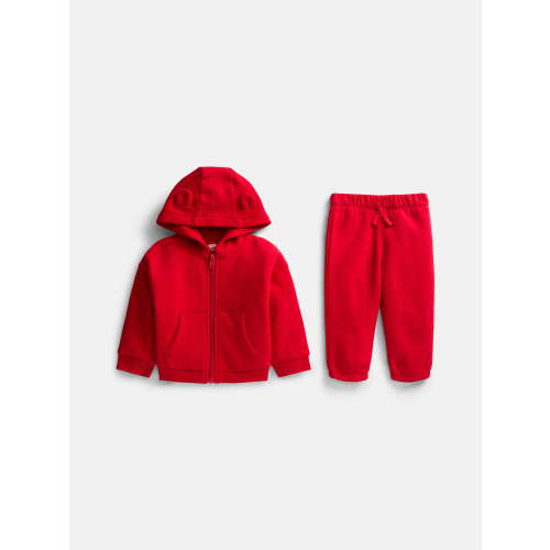 Wonder Nation Baby Zip Up Hoodie and Joggers Fleece Set, Sizes 0/3M-24M