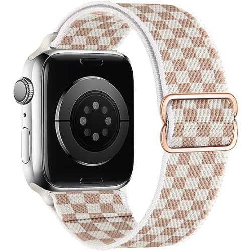 Stretchy Nylon Loop Bands Compatible with Apple Watch 38mm 40mm 41mm 42mm 44mm 49mm 46mm Adjustable Soft Elastics Strap Compatible with Apple Watch SE Ultra iWatch Series 10/9/8/7/6/5/4/3/2/1 Women Men
