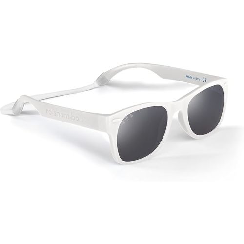 ROSHAMBO Unbreakable Baby Sunglasses with Strap BPA-free – Girls Boys 0-24 months Infants – Polarized Lens, Assembled in USA