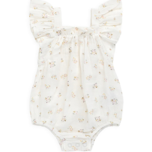 Organic Cotton Muslin Harriet Playsuit - Ayla Whisper – Jamie Kay USA
