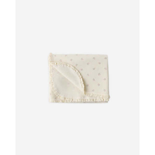 Waffle Baby Blanket Mauve Ditsy