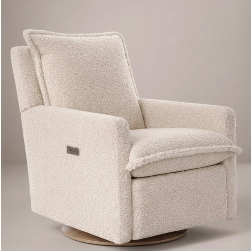 Sheepskin Linen | Flynn | Swivel Nursery Recliner | Oilo™ Studio