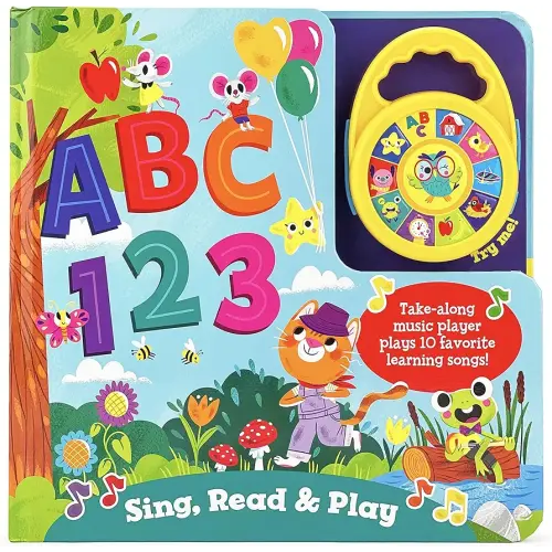 ABC 123 Sing, Read & Play - Children's Deluxe Music Player Toy and Board Book Set, Ages 1-5