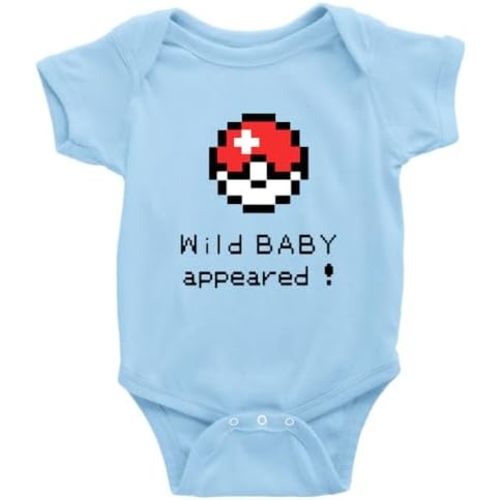 GKrepps Wild Baby Appeared! Baby Boy Girl Clothes Infant Newborn Organic Bodysuit Romper