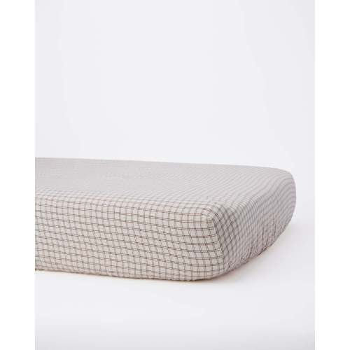 Quincy Mae woven crib sheet in cedar check