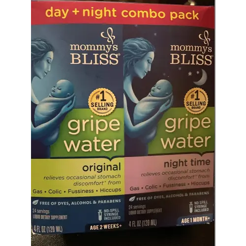 Mommy's Bliss Gripe Water for Babies with Gas, Colic or Stomach Discomfort Day & Night Combo