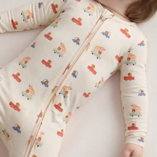 Bamboo Footie Pajama - Baby in Ice Cream Bears