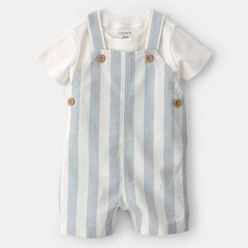 Baby Boy Carter's 2-Piece Stripe Romper & T-Shirt Set