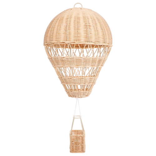 Natural Rattan Woven Hot Air Balloon Decor Delicate Kids Room Rattan Craft WUNNO