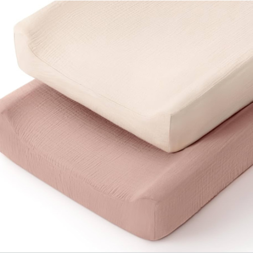 Amazon.com: lulumoon Muslin Changing Pad Cover: Baby Diaper Changing Table Pad Cover - Changing Pad Sheets for Girls Boys : Baby