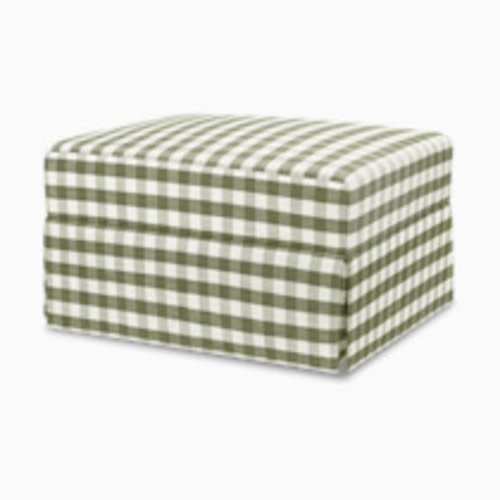Namesake Crawford Gliding Ottoman - Moss Green Gingham