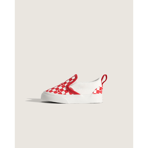 Toddler Classic Slip-On V Checkerboard Shoe in Checkerboard Racing Red / True White | Vans