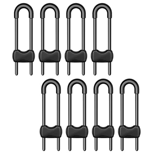 LLOOC Cabinet Locks for Babies,Child Proof Cabinet Locks,8 Pack U-Shaped Baby Proofing Cabinets,Child Locks for Cabinets and Drawers,Child Safety Cabinet Locks with Adjustable (Black)