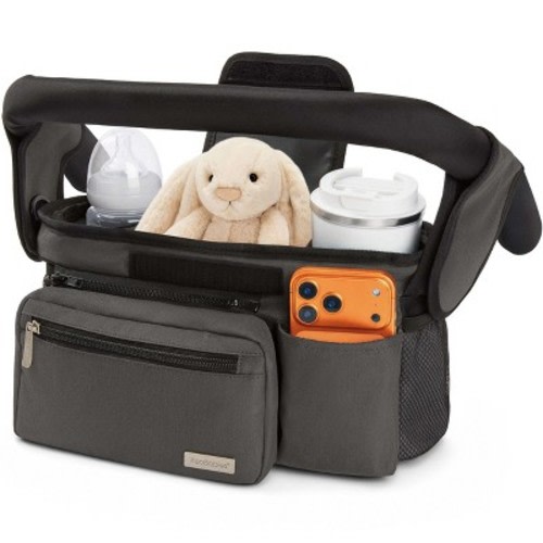 KeaBabies Stash Stroller Organizer Bag, Storage Caddy with Cup Holders, Fits Most Strollers and Wagons