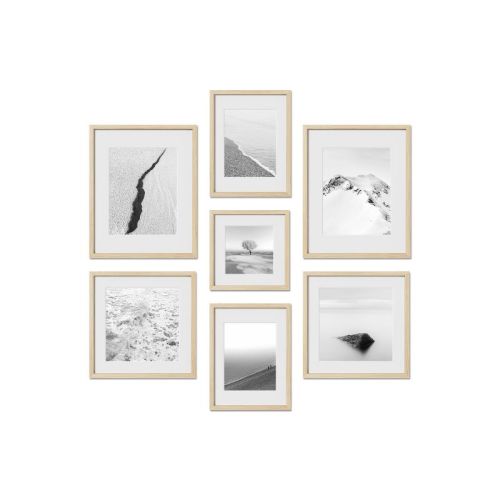 Haus and Hues Leeds Gallery Wall Frame Set with Real Glass and Mat