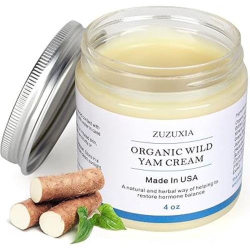 Wild Yam Cream, 4 OZ Unscented Organic Wild Yam Cream for Women Balance Support, Non-GMO, Paraben-Free, Hypoallergenic, Deep Nourishment for All Skin Types