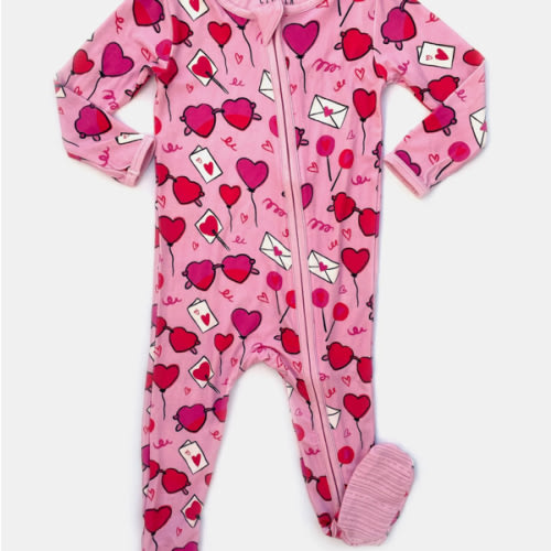 Clover Baby & Kids Valetine Footie | Sleep And Play | Newborn - 18M