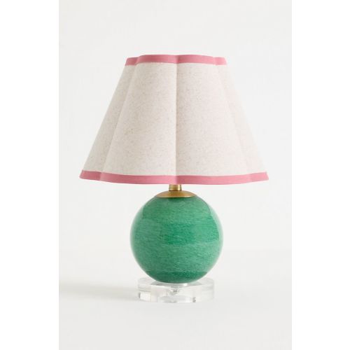 Bubble Glass Scalloped Shade Table Lamp