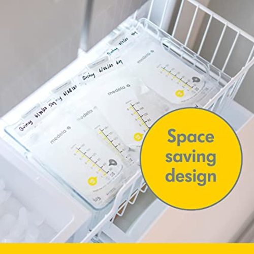 Medela Inc Lot de 100 sacs de rangement pour lait maternel Blanc - 100 Count (1 Pack) - Sacs
