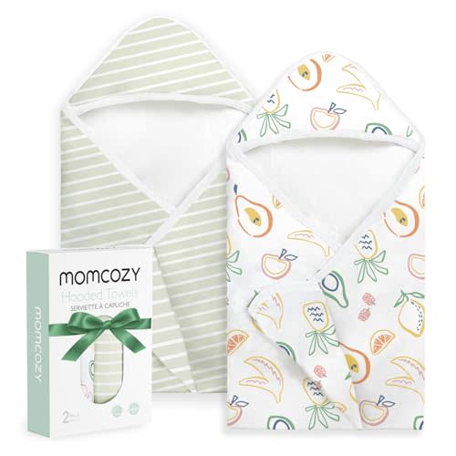 Momcozy Baby Towel with Hooded - Ultra Soft & Absorbent Large Bath Towel Set for Comfort & Gentle on Baby's Skin - Shower Gift & Bath Essential & Baby Registry Search for Newborn,Infant,Toddler,Kids