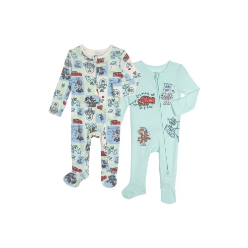 Mickey Mouse Baby Boys' 2-Pack Footed One-Piece Sleep N' Play
