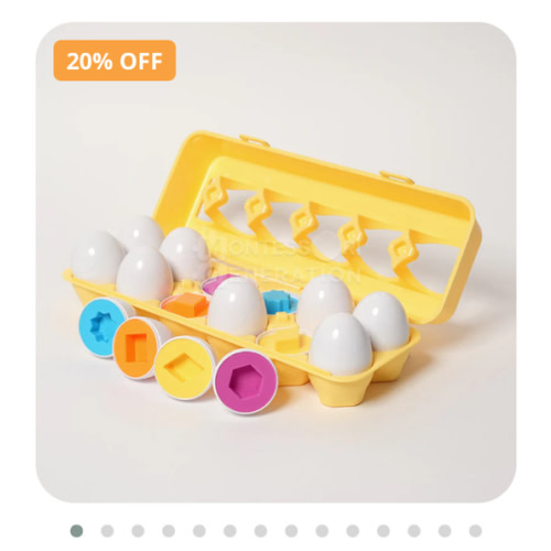 Montessori Geometric Eggs - Match to Learn Shapes and Colors!